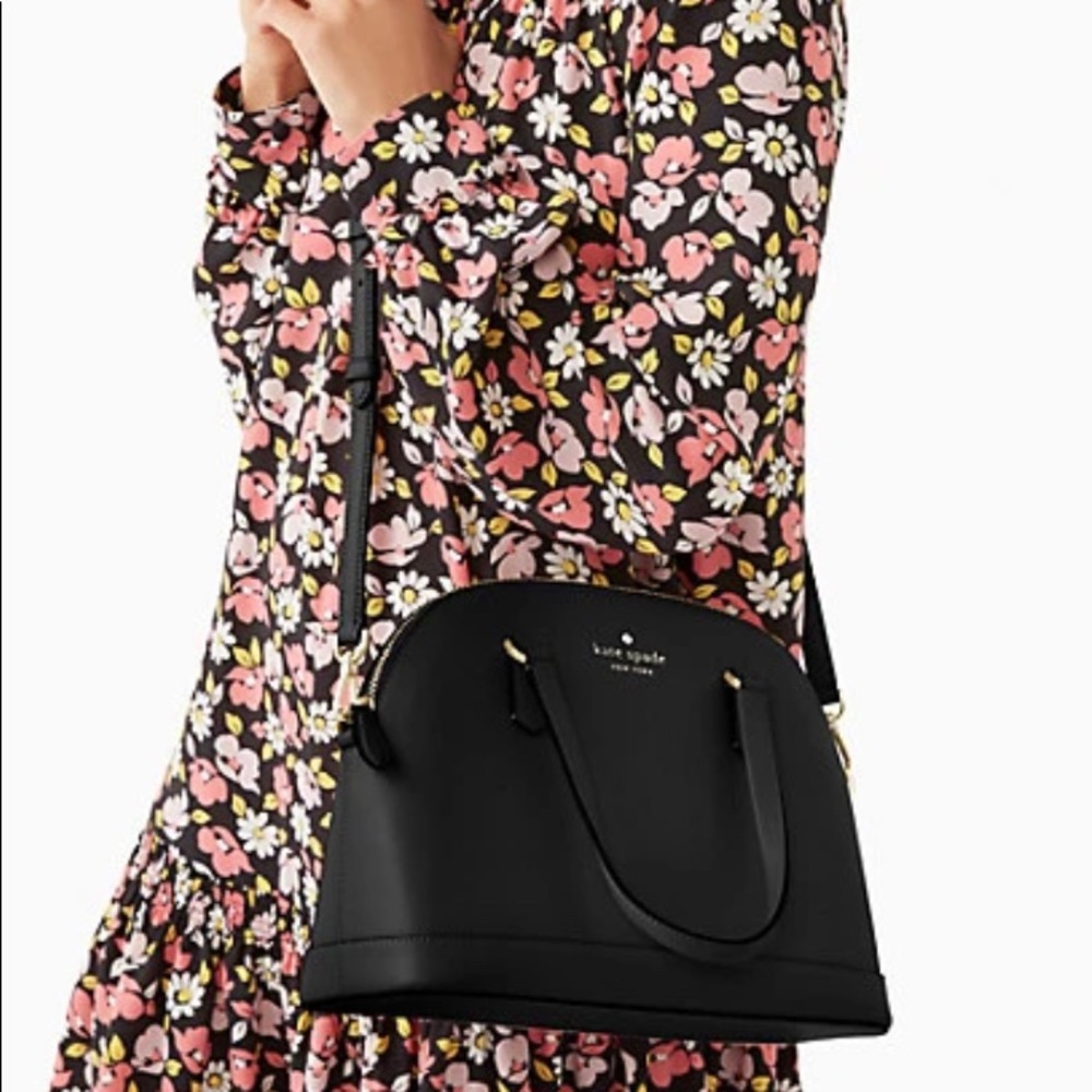 Authentic KATE SPADE leather top zip satchel/crossbody - Picture 2 of 14